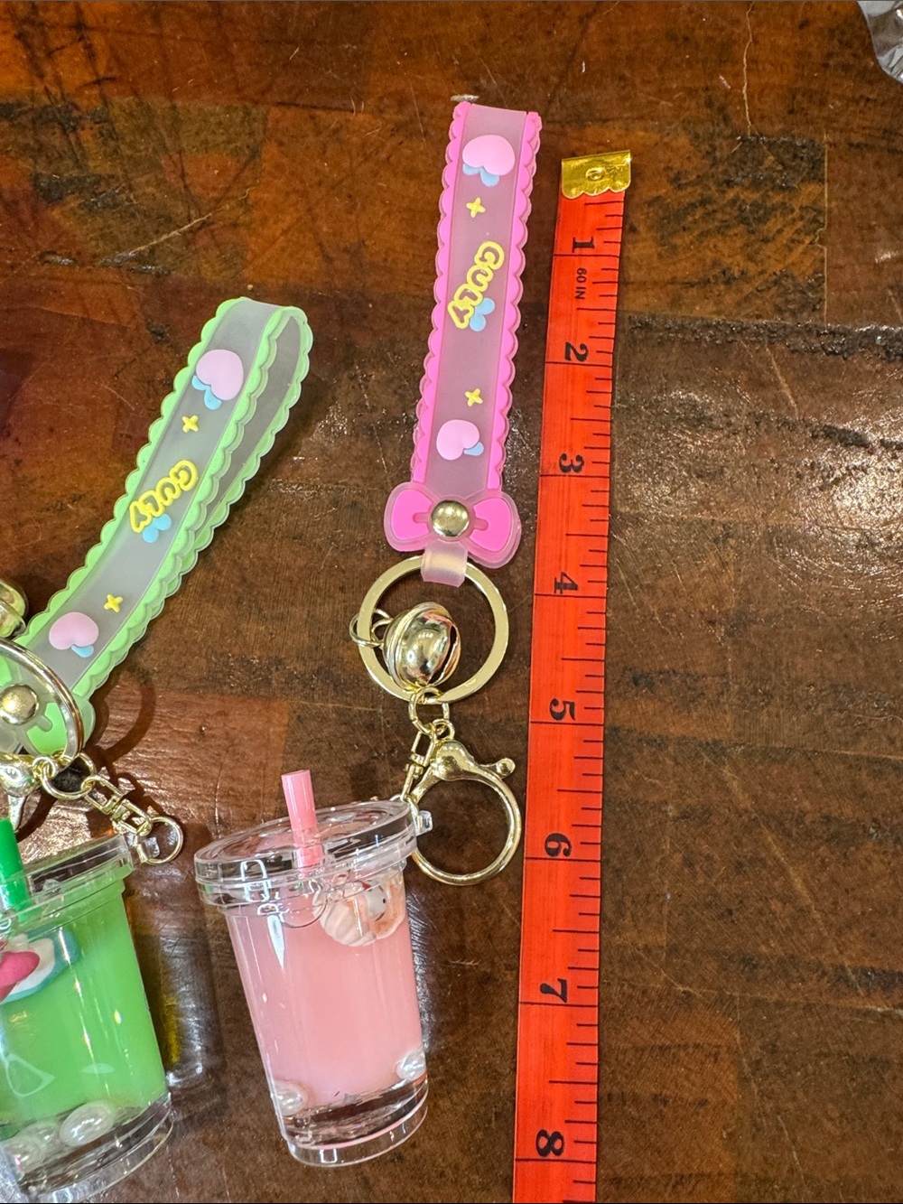 Kids Cute Drink Charm Keychain - Blue, Purple, Green, Pink-FREE w/$150 purchase - Picture 2 of 6